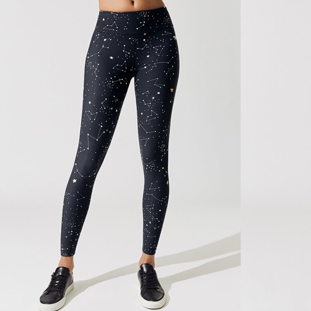 Running Bare Zodiac Constellation Paris Namaste Printed Pant Leggings